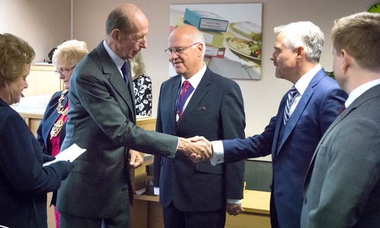 Qualvis welcomes HRH The Duke of Kent to packaging site